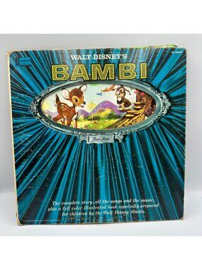 Walt Disneys Bambi LP Record 1960 Disneyland ST-3903 12" 33⅓ RPM Vinyl Childrens